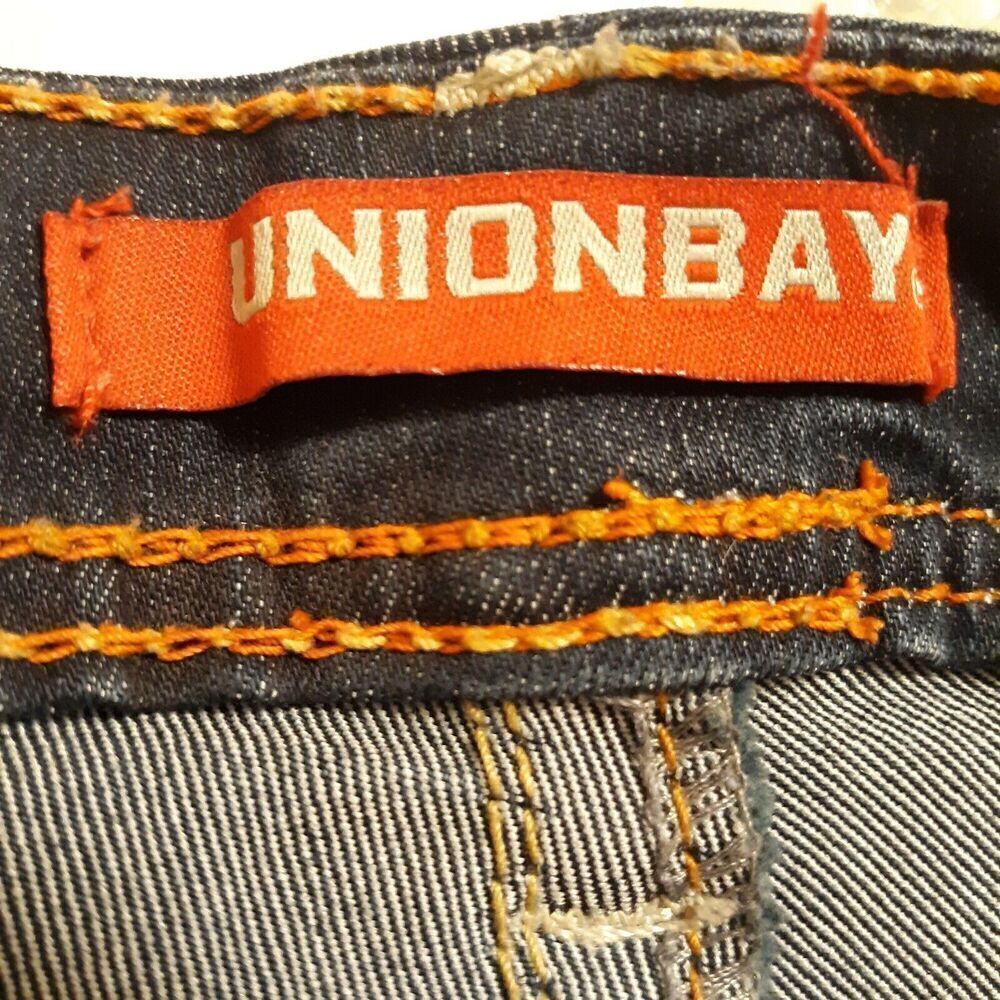 UNION BAY Women's Jr Size 17 Thick Stitch Embellished Pockets Jeans Great Deal - Picture 5 of 12